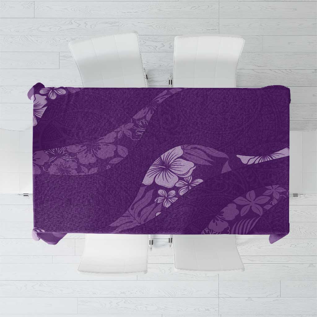Aloha Hawaii Floral Tapa Tablecloth Patchwork Violet - Polynesian Pride