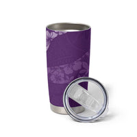 Aloha Hawaii Floral Tapa Tumbler Cup Patchwork Violet - Polynesian Pride