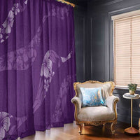 Aloha Hawaii Floral Tapa Window Curtain Patchwork Violet LT7 - Polynesian Pride