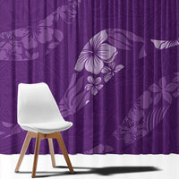 Aloha Hawaii Floral Tapa Window Curtain Patchwork Violet LT7 - Polynesian Pride