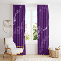 Aloha Hawaii Floral Tapa Window Curtain Patchwork Violet LT7 - Polynesian Pride