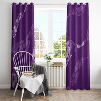 Aloha Hawaii Floral Tapa Window Curtain Patchwork Violet LT7 - Polynesian Pride