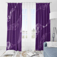 Aloha Hawaii Floral Tapa Window Curtain Patchwork Violet LT7 - Polynesian Pride