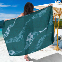 Aloha Hawaii Floral Tapa Sarong Patchwork Teal - Polynesian Pride