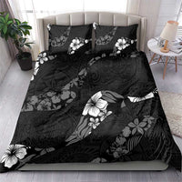 Aloha Hawaii Floral Tapa Bedding Set Patchwork Charcoal - Polynesian Pride