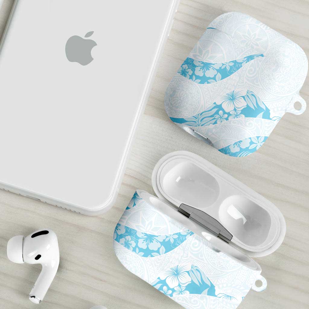 Aloha Hawaii Floral Tapa AirPods Case Patchwork Turquoise - Polynesian Pride