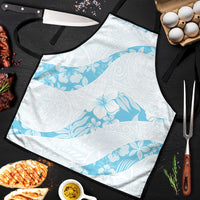 Aloha Hawaii Floral Tapa Apron Patchwork Turquoise - Polynesian Pride