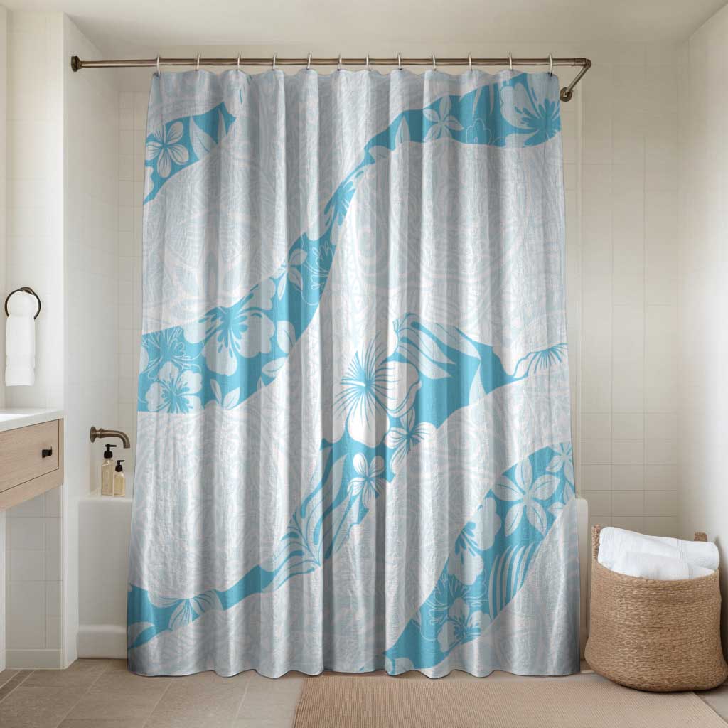 Aloha Hawaii Floral Tapa Bathroom Set Patchwork Turquoise - Polynesian Pride