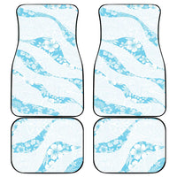 Aloha Hawaii Floral Tapa Car Mats Patchwork Turquoise - Polynesian Pride