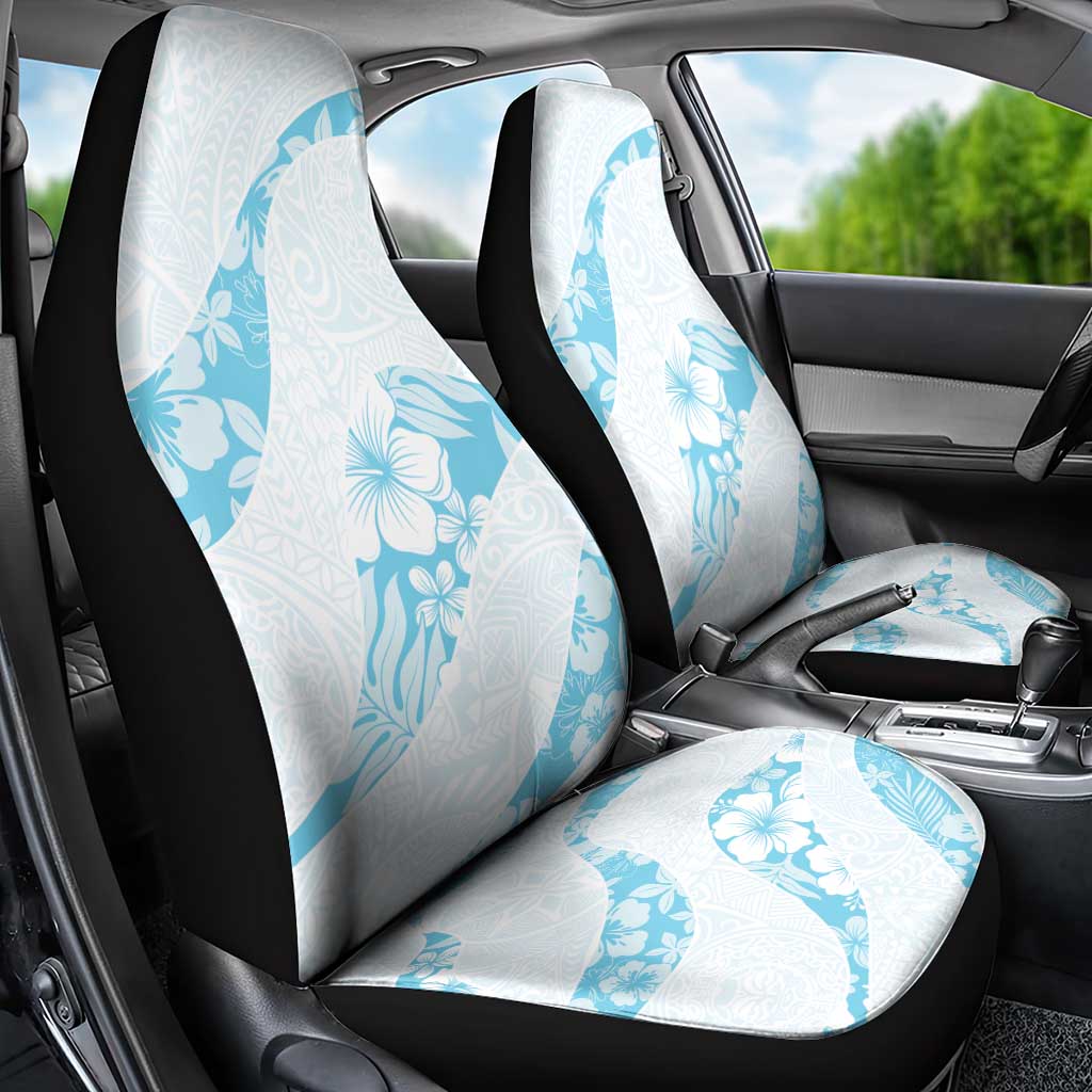 Aloha Hawaii Floral Tapa Car Seat Cover Patchwork Turquoise - Polynesian Pride