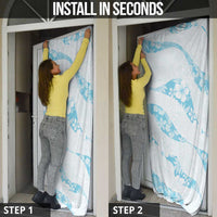 Aloha Hawaii Floral Tapa Door Cover Patchwork Turquoise - Polynesian Pride