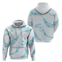 Aloha Hawaii Floral Tapa Hoodie Patchwork Turquoise - Polynesian Pride