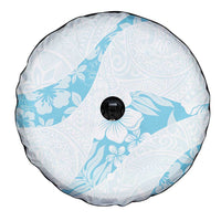 Aloha Hawaii Floral Tapa Spare Tire Cover Patchwork Turquoise - Polynesian Pride