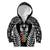 Personalised Kia Kaha Te Reo Maori Kid Hoodie Hei Tiki Mix Koru - Black LT7 Zip Hoodie Black - Polynesian Pride