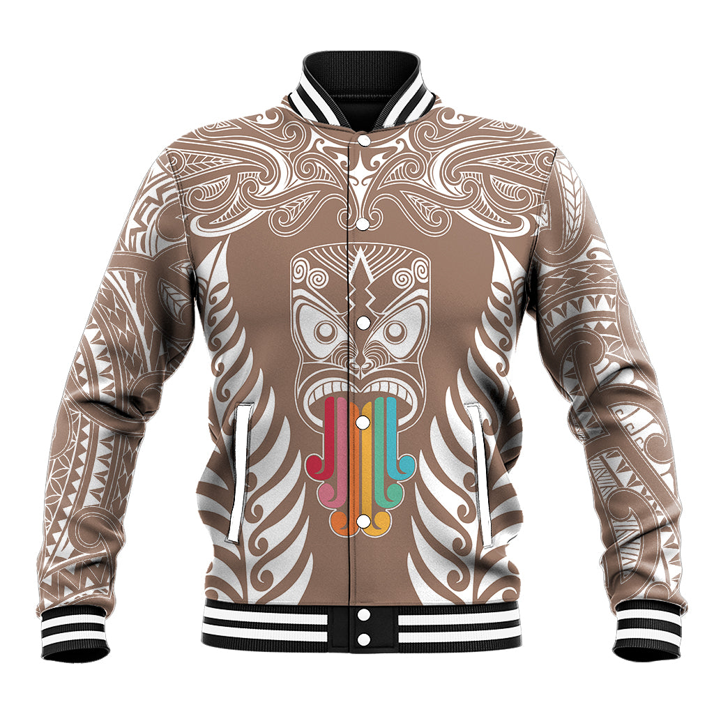 personalised-kia-kaha-te-reo-maori-baseball-jacket-hei-tiki-mix-koru-brown