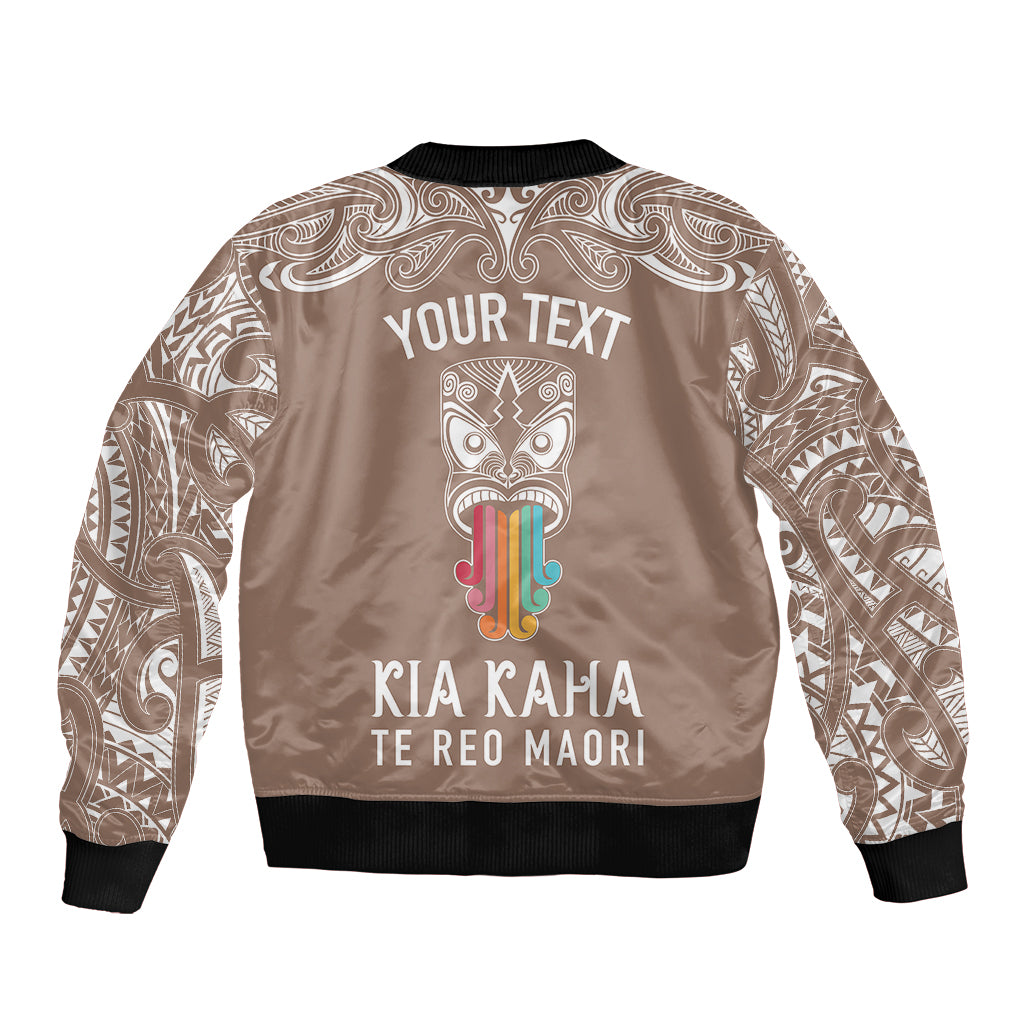 personalised-kia-kaha-te-reo-maori-bomber-jacket-hei-tiki-mix-koru-brown