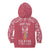Personalised Kia Kaha Te Reo Maori Kid Hoodie Hei Tiki Mix Koru - Pink LT7 - Polynesian Pride
