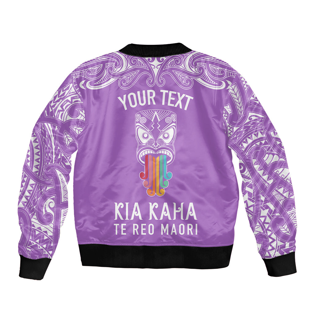 personalised-kia-kaha-te-reo-maori-bomber-jacket-hei-tiki-mix-koru-purple