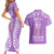 personalised-kia-kaha-te-reo-maori-couples-matching-short-sleeve-bodycon-dress-and-hawaiian-shirt-hei-tiki-mix-koru-purple