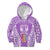 Personalised Kia Kaha Te Reo Maori Kid Hoodie Hei Tiki Mix Koru - Purple LT7 Hoodie Purple - Polynesian Pride