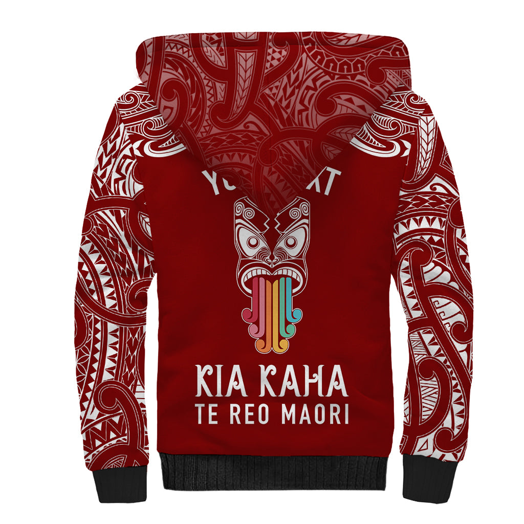 personalised-kia-kaha-te-reo-maori-sherpa-hoodie-hei-tiki-mix-koru-red