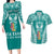 personalised-kia-kaha-te-reo-maori-couples-matching-long-sleeve-bodycon-dress-and-hawaiian-shirt-hei-tiki-mix-koru-teal