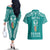 personalised-kia-kaha-te-reo-maori-couples-matching-off-the-shoulder-long-sleeve-dress-and-hawaiian-shirt-hei-tiki-mix-koru-teal
