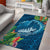 Outrigger Canoe Blue Area Rug On The Waves