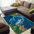 Outrigger Canoe Blue Area Rug On The Waves