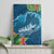 Outrigger Canoe Blue Canvas Wall Art On The Waves