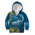 Outrigger Canoe Blue Kid Hoodie On The Waves