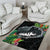 Outrigger Canoe Black Area Rug On The Waves