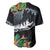 Outrigger Canoe Black Baseball Jersey On The Waves