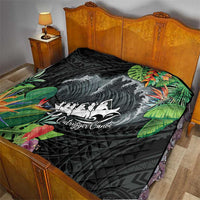 Outrigger Canoe Black Quilt On The Waves LT7 - Polynesian Pride