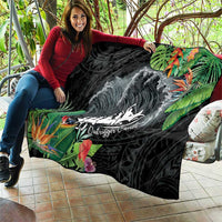 Outrigger Canoe Black Quilt On The Waves LT7 - Polynesian Pride