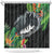 Outrigger Canoe Black Shower Curtain On The Waves