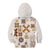 Vintage Hawaii Kid Hoodie Hawaiian Quilt Kapa Mismatch Beige LT7 - Polynesian Pride