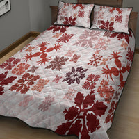 Vintage Hawaii Quilt Bed Set Hawaiian Quilt Kapa Mismatch Red LT7 - Polynesian Pride
