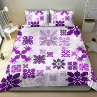 Vintage Hawaii Bedding Set Hawaiian Quilt Kapa Mismatch Purple LT7 - Polynesian Pride