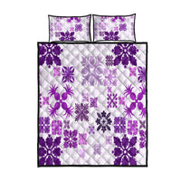 Vintage Hawaii Quilt Bed Set Hawaiian Quilt Kapa Mismatch Purple LT7 Purple - Polynesian Pride