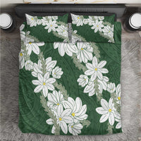 Ia Orana Tahiti Tiare Bedding Set Sage Green Lei LT7 Sage Green - Polynesian Pride