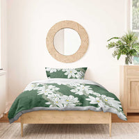 Ia Orana Tahiti Tiare Bedding Set Sage Green Lei LT7 - Polynesian Pride