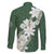 Ia Orana Tahiti Tiare Family Matching Mermaid Dress and Hawaiian Shirt Sage Green Lei - Polynesian Pride