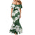 Ia Orana Tahiti Tiare Family Matching Mermaid Dress and Hawaiian Shirt Sage Green Lei - Polynesian Pride