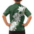 Ia Orana Tahiti Tiare Family Matching Short Sleeve Bodycon Dress and Hawaiian Shirt Sage Green Lei - Polynesian Pride