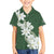 Ia Orana Tahiti Tiare Family Matching Short Sleeve Bodycon Dress and Hawaiian Shirt Sage Green Lei - Polynesian Pride