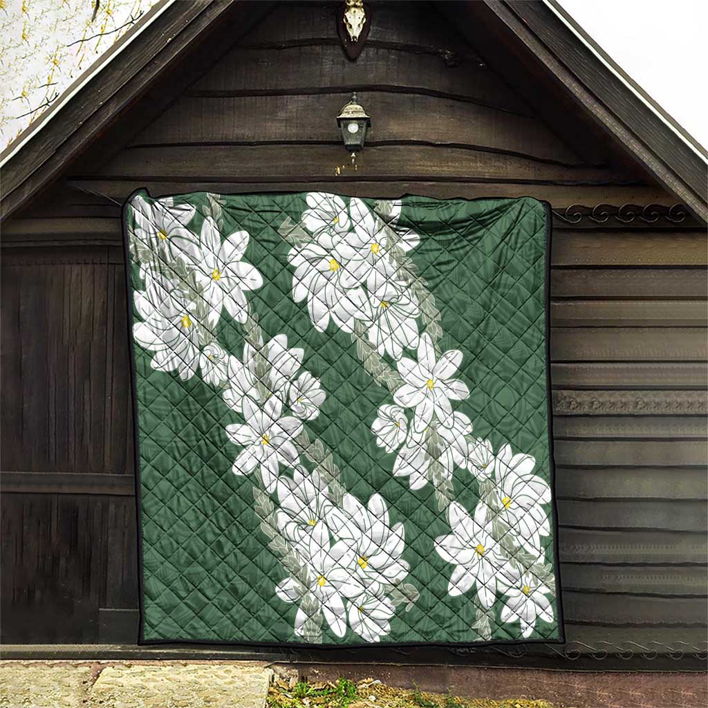Ia Orana Tahiti Tiare Quilt Sage Green Lei LT7 - Polynesian Pride