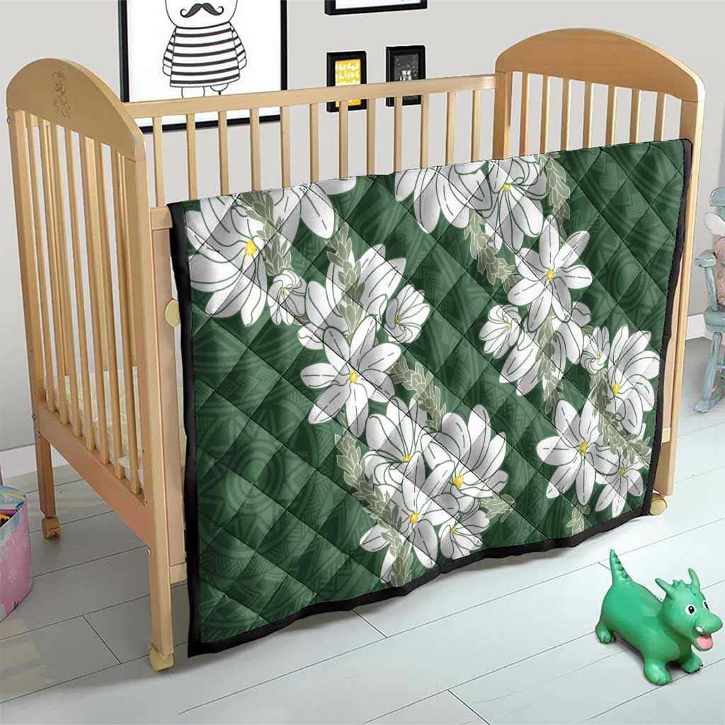 Ia Orana Tahiti Tiare Quilt Sage Green Lei LT7 - Polynesian Pride