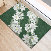Ia Orana Tahiti Tiare Rubber Doormat Sage Green Lei - Polynesian Pride
