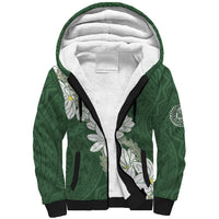 Ia Orana Tahiti Tiare Sherpa Hoodie Sage Green Lei LT7 Unisex Sage Green - Polynesian Pride